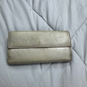 Coach Metallic Silver Wallet